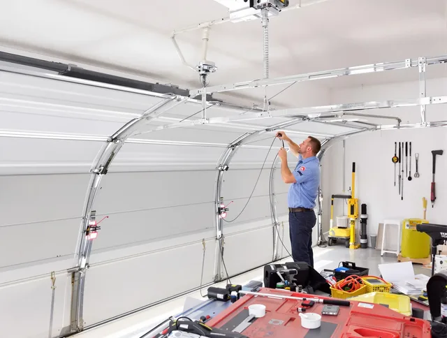 Garage door cable repair service by Parma Garage Door Repair in Parma