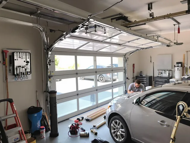 Garage door noise reduction service by Parma Garage Door Repair in Parma